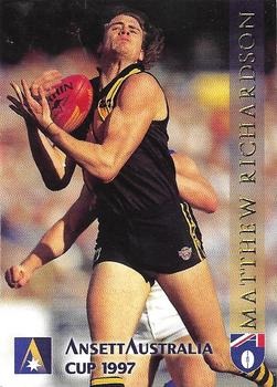 1997 Select Ansett Australia Cup #13 Matthew Richardson Front